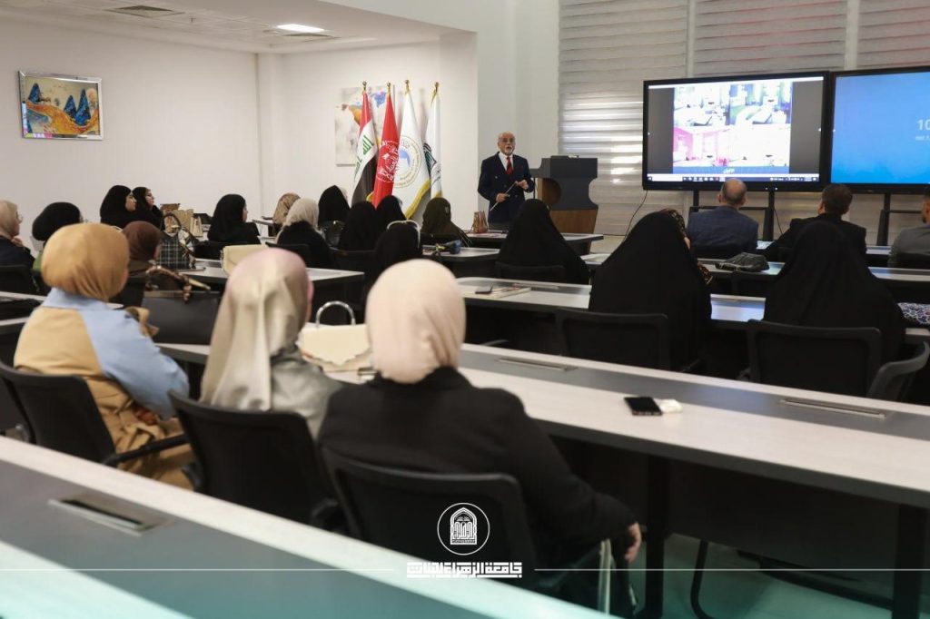 ورشة في التصميم الداخلي لقسم التربية الفنية في جامعة الزهراء (عليها السلام) للبنات
